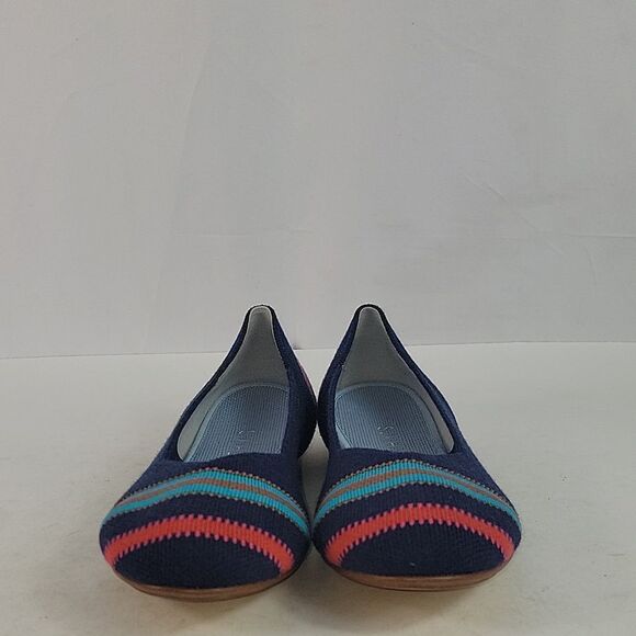Rothys Merino Navy Ribbon Stripe Flats Women's shoes - Picture 9 of 16
